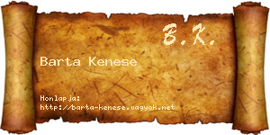 Barta Kenese névjegykártya